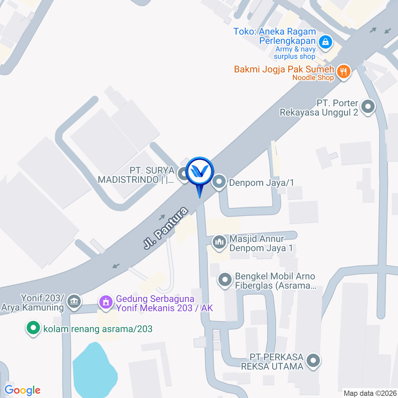 Peta Lokasi Jl. Gatot Subroto, Tangerang