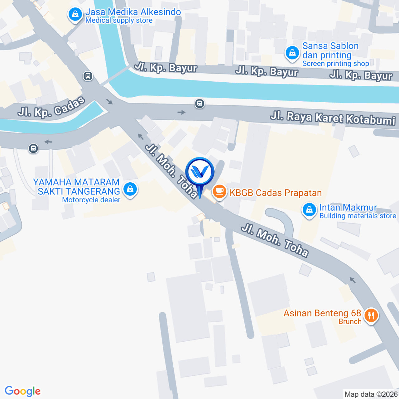 Peta Lokasi Jl. Moh. Toha, Tangerang