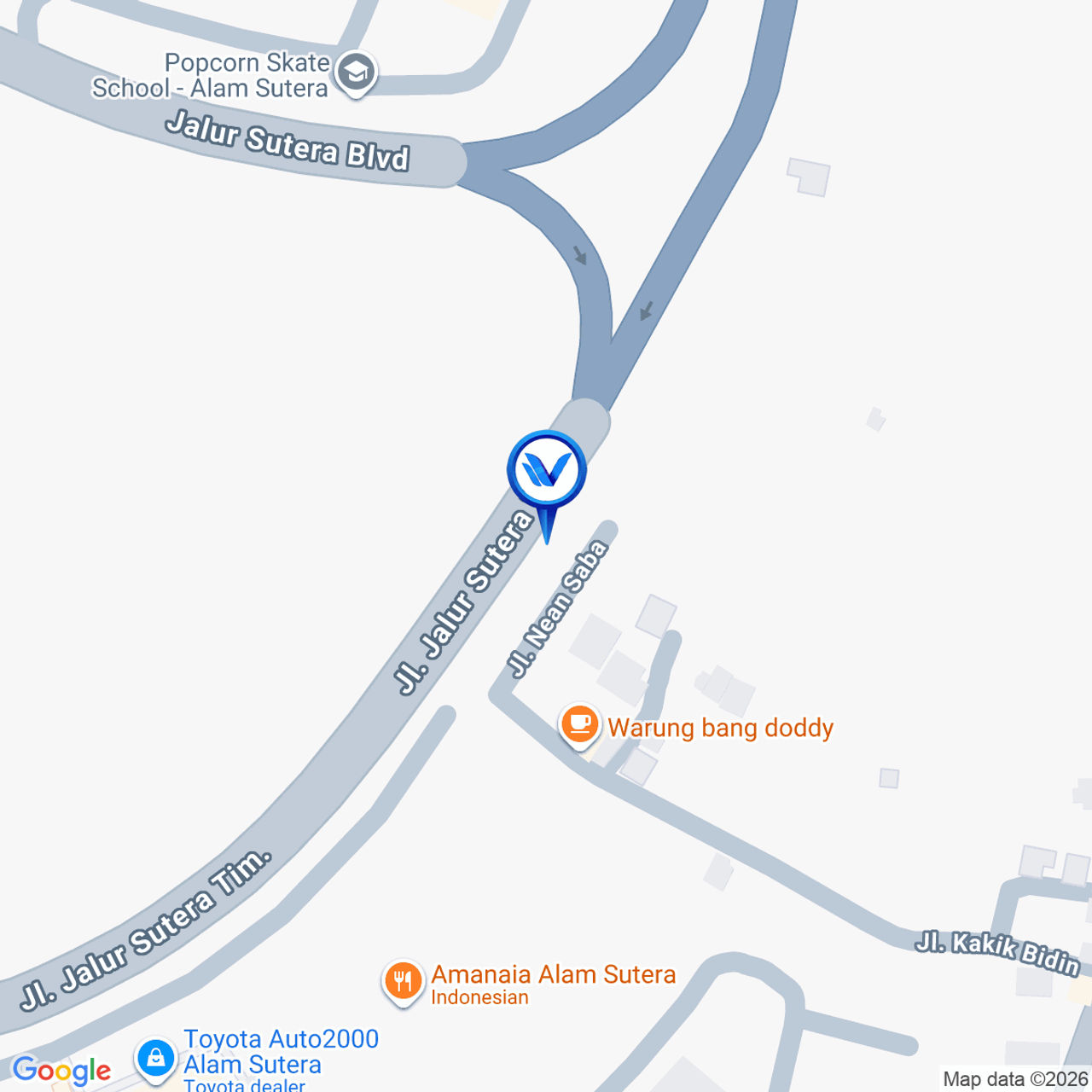 Peta Lokasi Downtown Alam Sutera, Tangerang