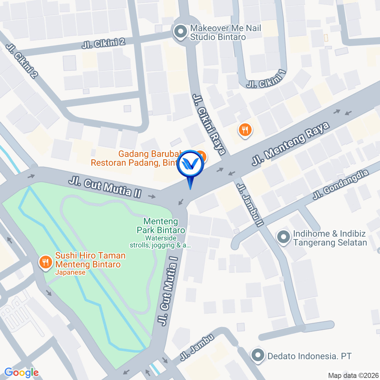 Peta Lokasi Taman Menteng Sektor 7, Jl. Cut Meutia - Bintaro Jaya, Tangerang Selatan