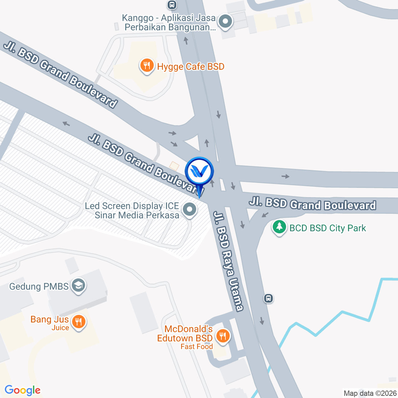 Peta Lokasi Jl. Grand Boulevard Raya, Tangerang