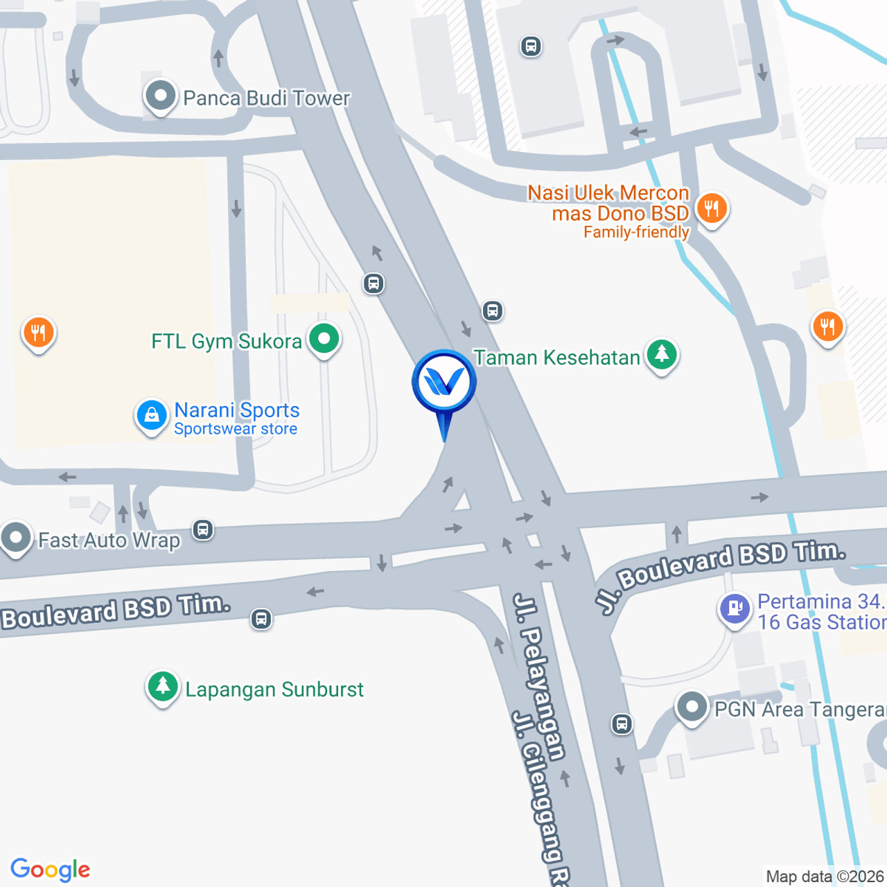 Peta Lokasi Jl. Pahlawan Seribu BSD City, Tangerang Selatan