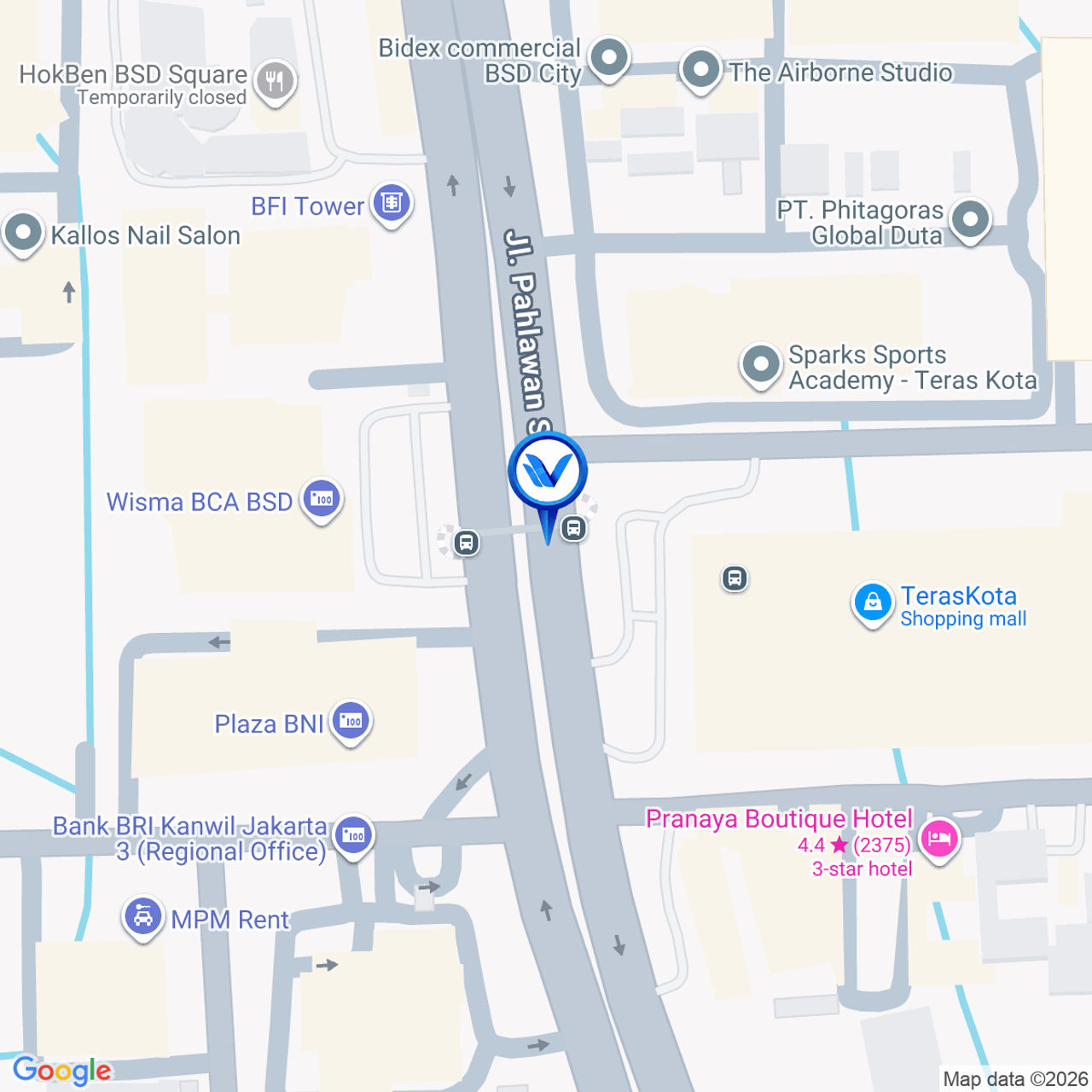 Peta Lokasi Jl. Pahlawan Seribu BSD City, Tangerang Selatan