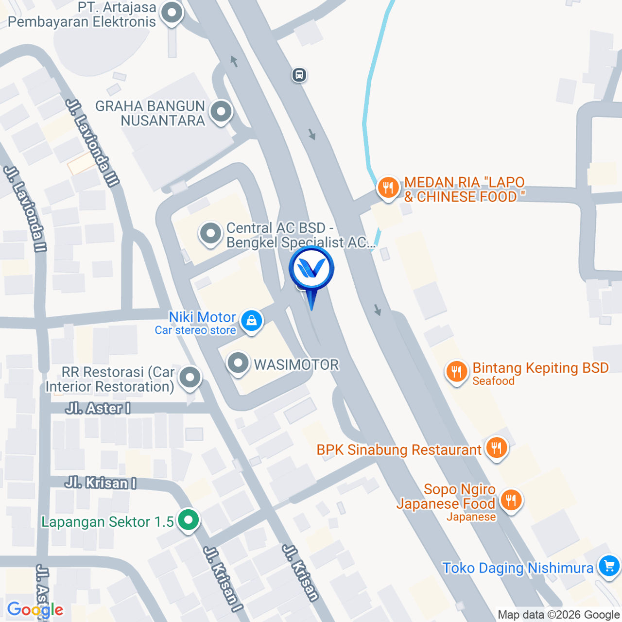 Peta Lokasi Jl. Letnan Sutopo, Tangerang Selatan