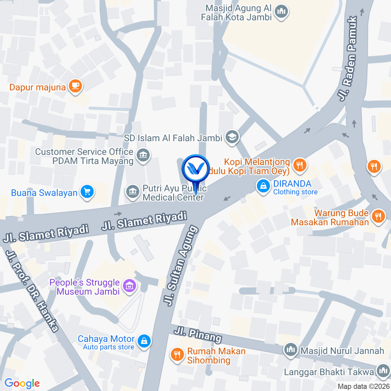 Peta Lokasi Jl. Sultan Thaha (Samping PDAM), Jambi
