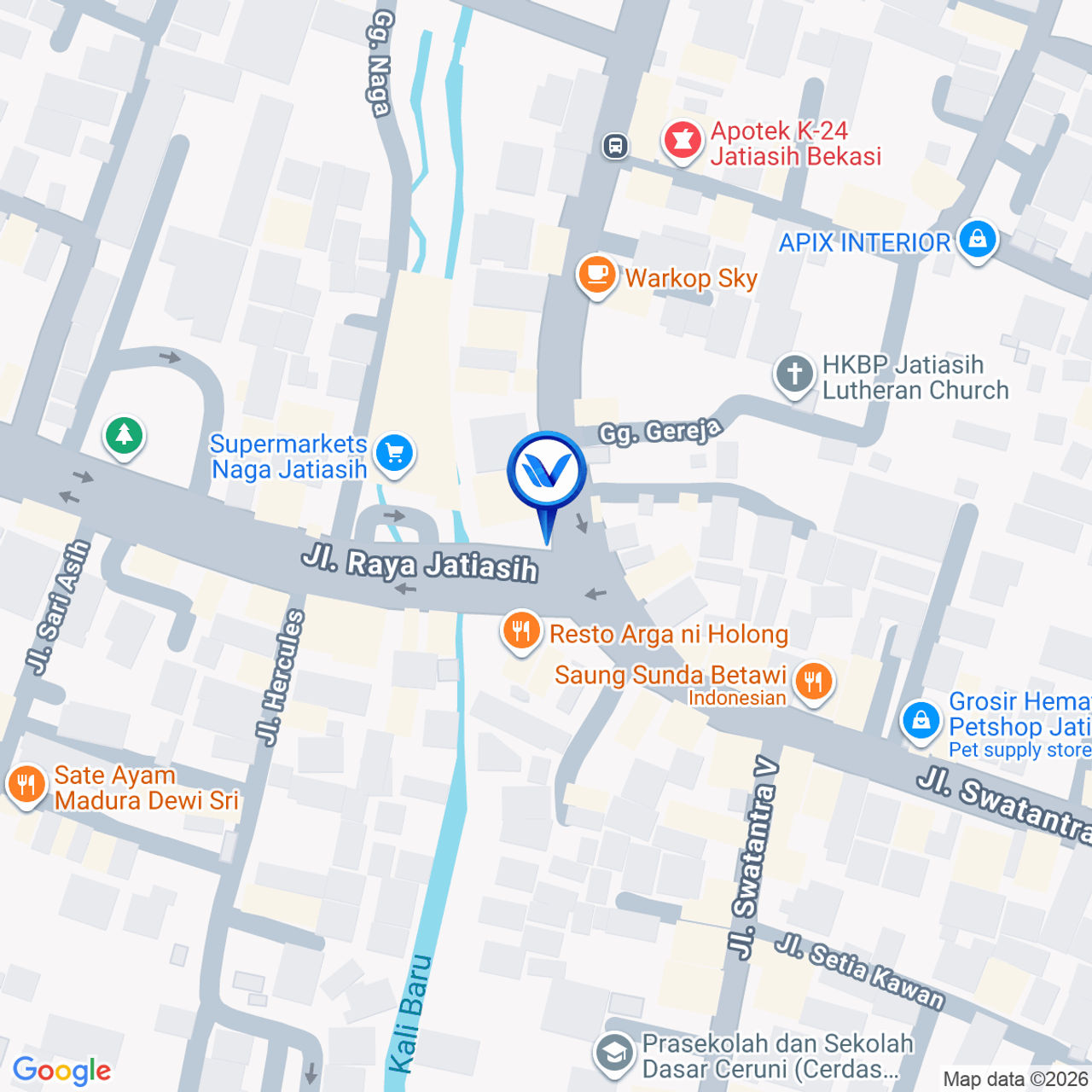 Peta Lokasi Jl. Jati Asih (Depan Pos Polisi Swatantra), Bekasi