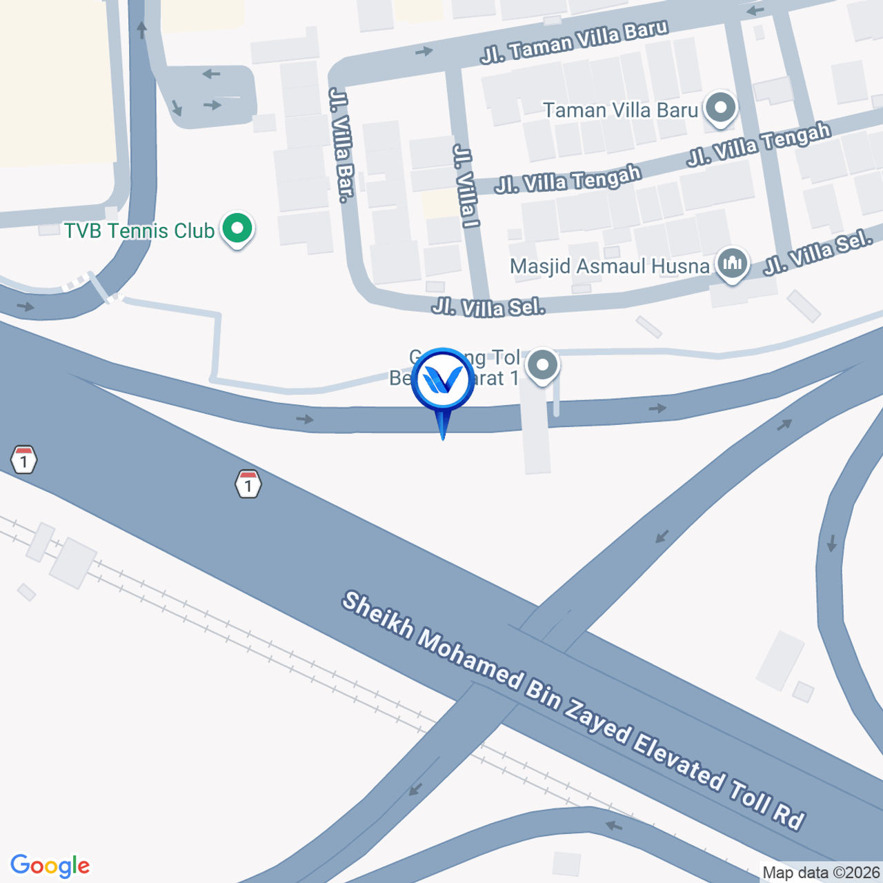 Peta Lokasi Jl. Exit Tol Bekasi Barat 1 (Sebelum Gerbang Tol Satelit Bekasi), Bekasi