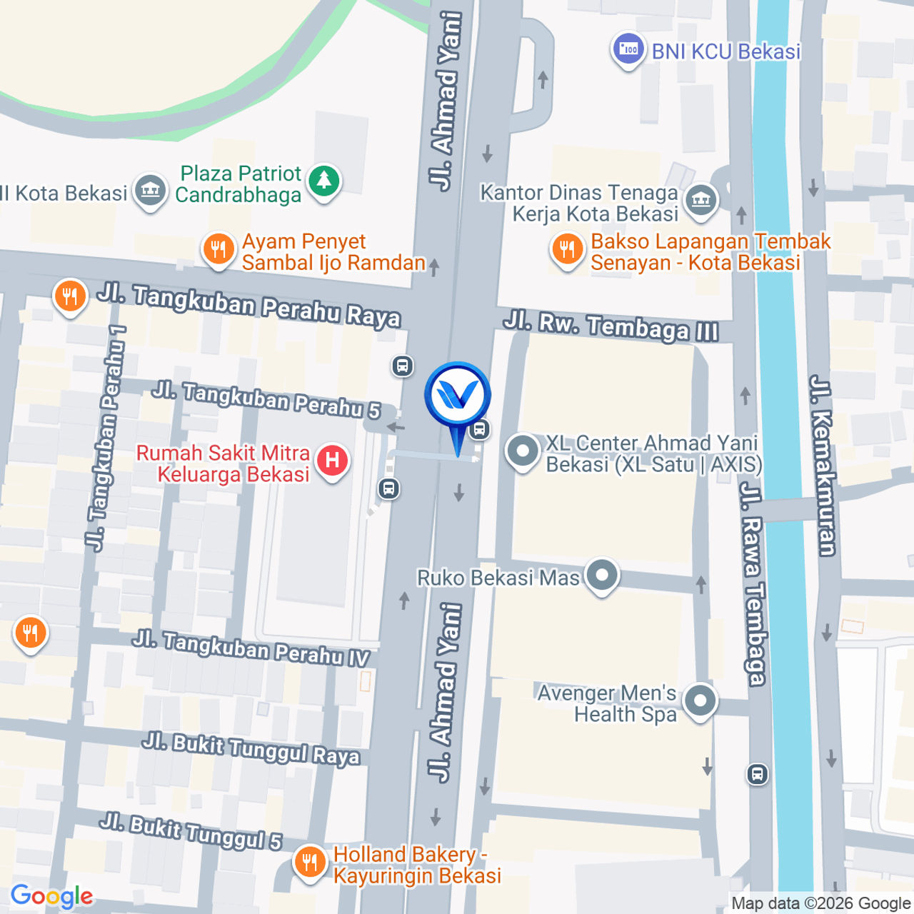 Peta Lokasi Jl. Ahmad Yani - Mitra Keluarga Bekasi, Bekasi