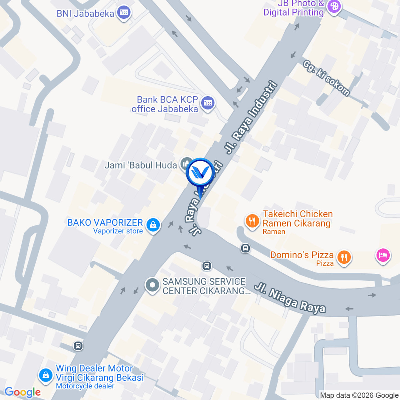 Peta Lokasi Exit Jababeka (Median), Bekasi