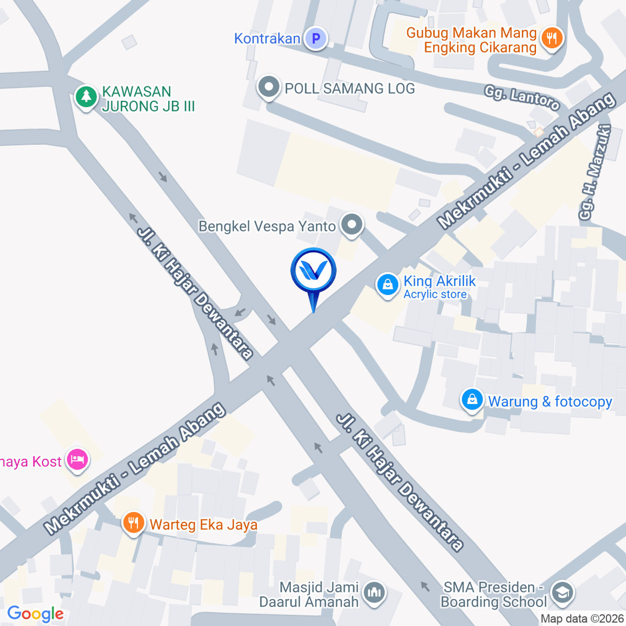 Peta Lokasi JL. Kawasan Industri Cikarang, Kab. Bekasi