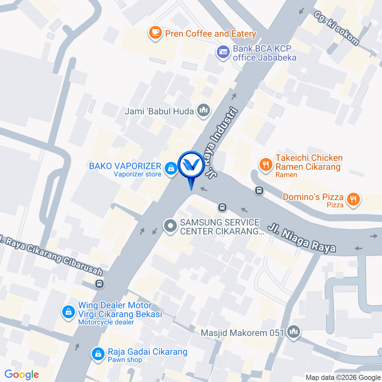 Peta Lokasi JL. Niaga Raya - Jababeka, Kab. Bekasi
