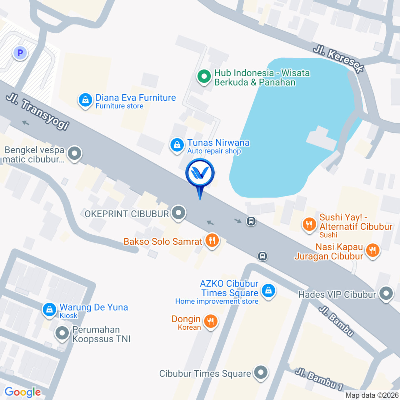 Peta Lokasi JL. Alternatif Cibubur (Depan Ruko Estetika), Bekasi