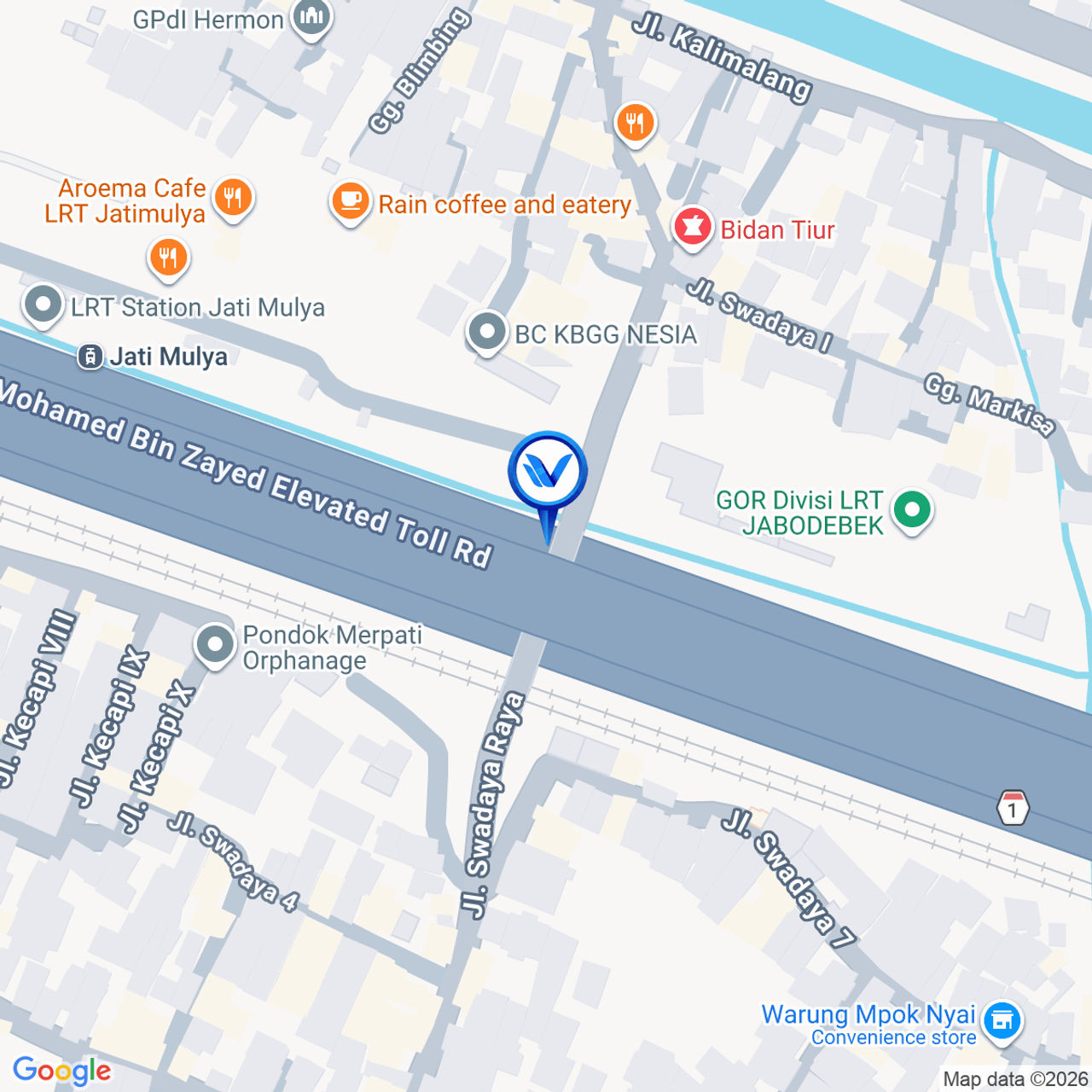 Peta Lokasi JL. Tol Jakarta Cikampek KM 17+600 A, Bekasi