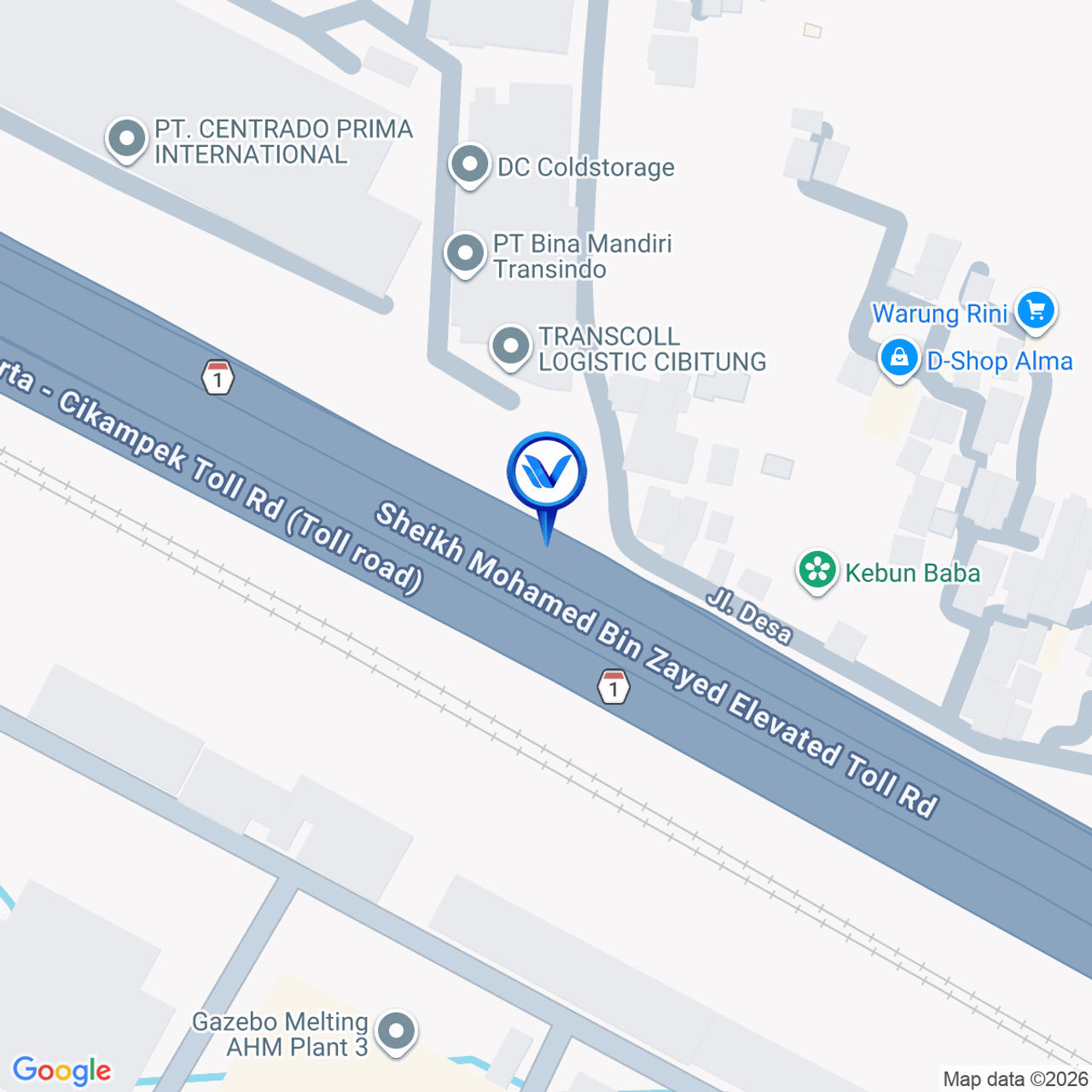 Peta Lokasi JL. Tol Jakarta Cikampek KM 27+200A, Bekasi