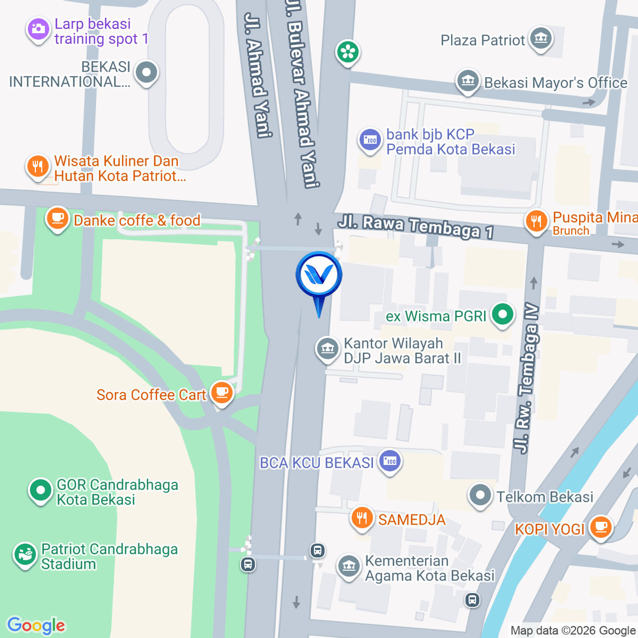 Peta Lokasi Jl. A.Yani Flyover - depan Samsat, Bekasi