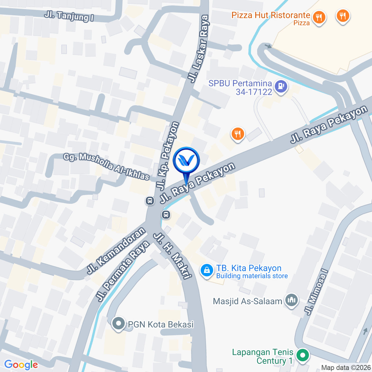 Peta Lokasi Jl. Raya Pekayon, Bekasi
