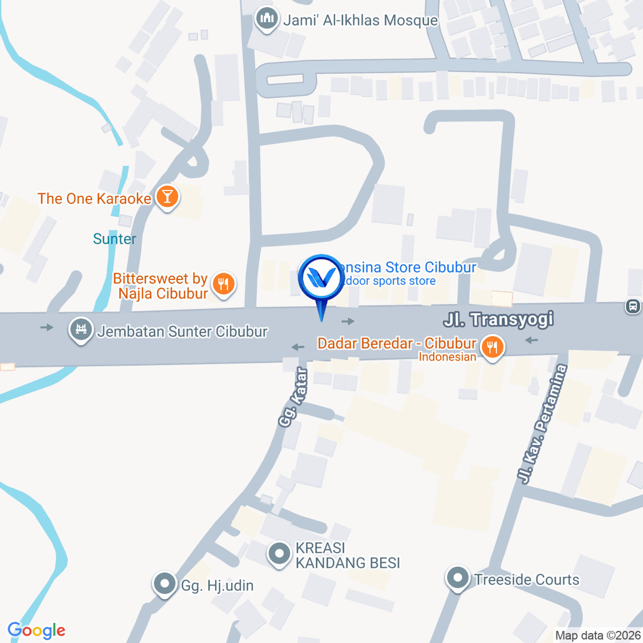 Peta Lokasi JL. Transyogi, Jatisampurna - Cibubur, Kota Bekasi