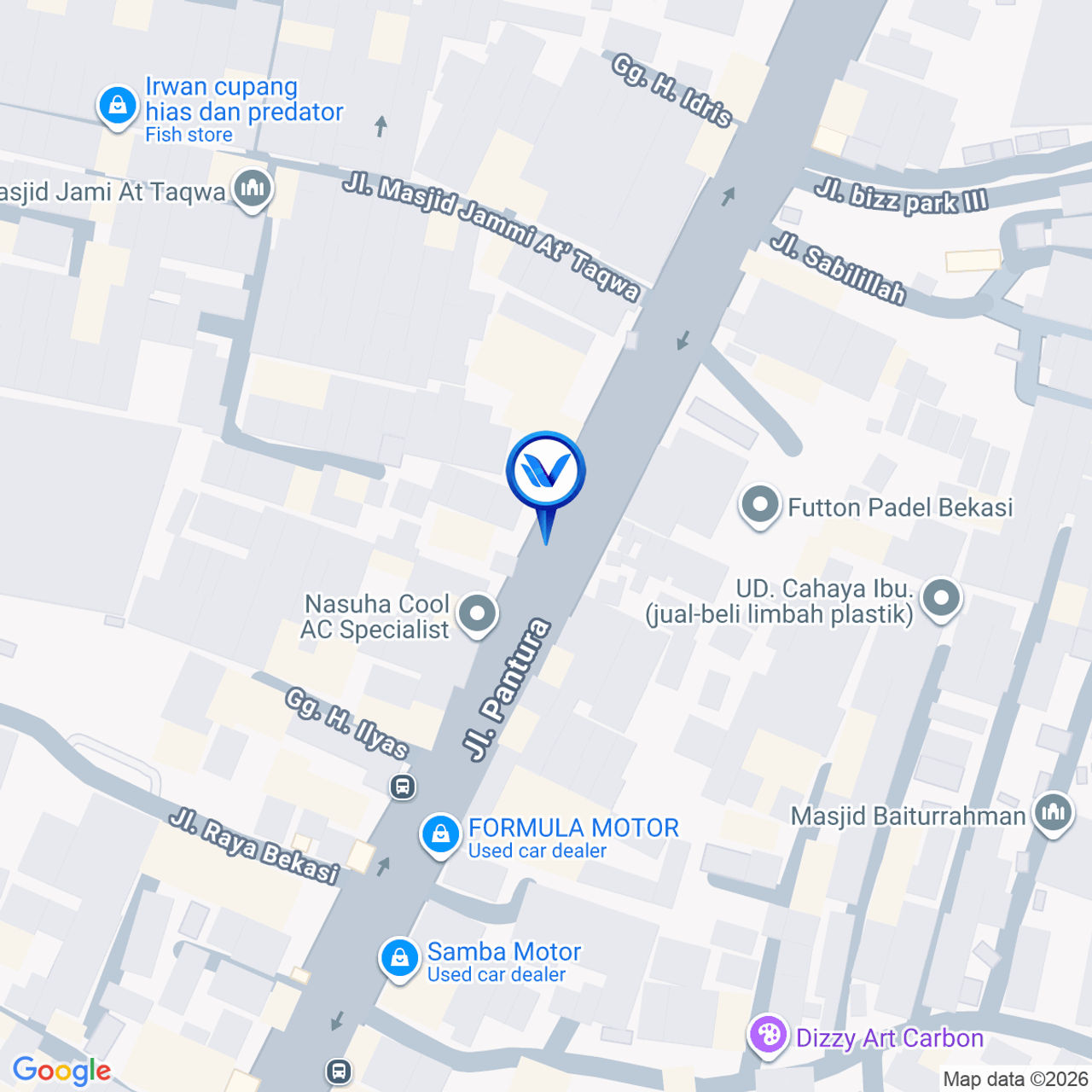 Peta Lokasi JL. Sultan Agung (dekat Kawasan Pabrik Hitachi), Bekasi