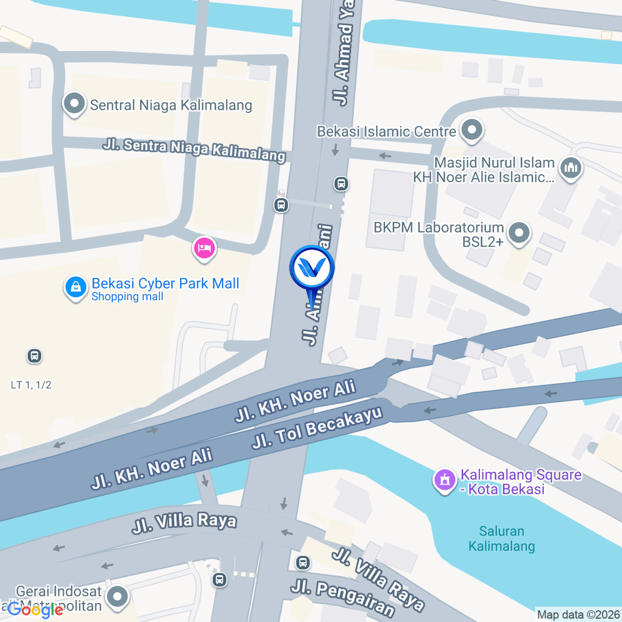 Peta Lokasi JL. JEND. AHMAD YANI, BEKASI