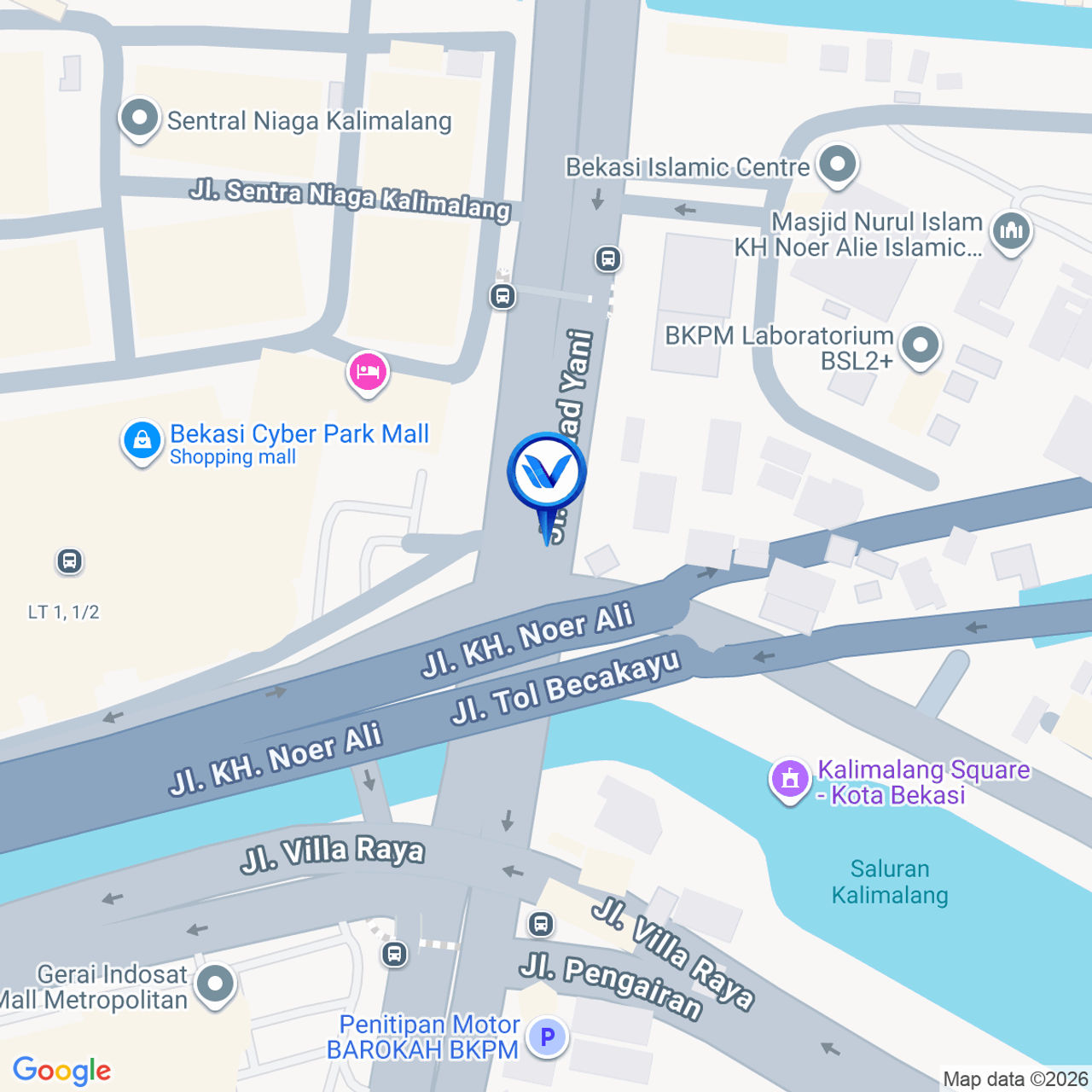 Peta Lokasi JL. JEND. AHMAD YANI, BEKASI