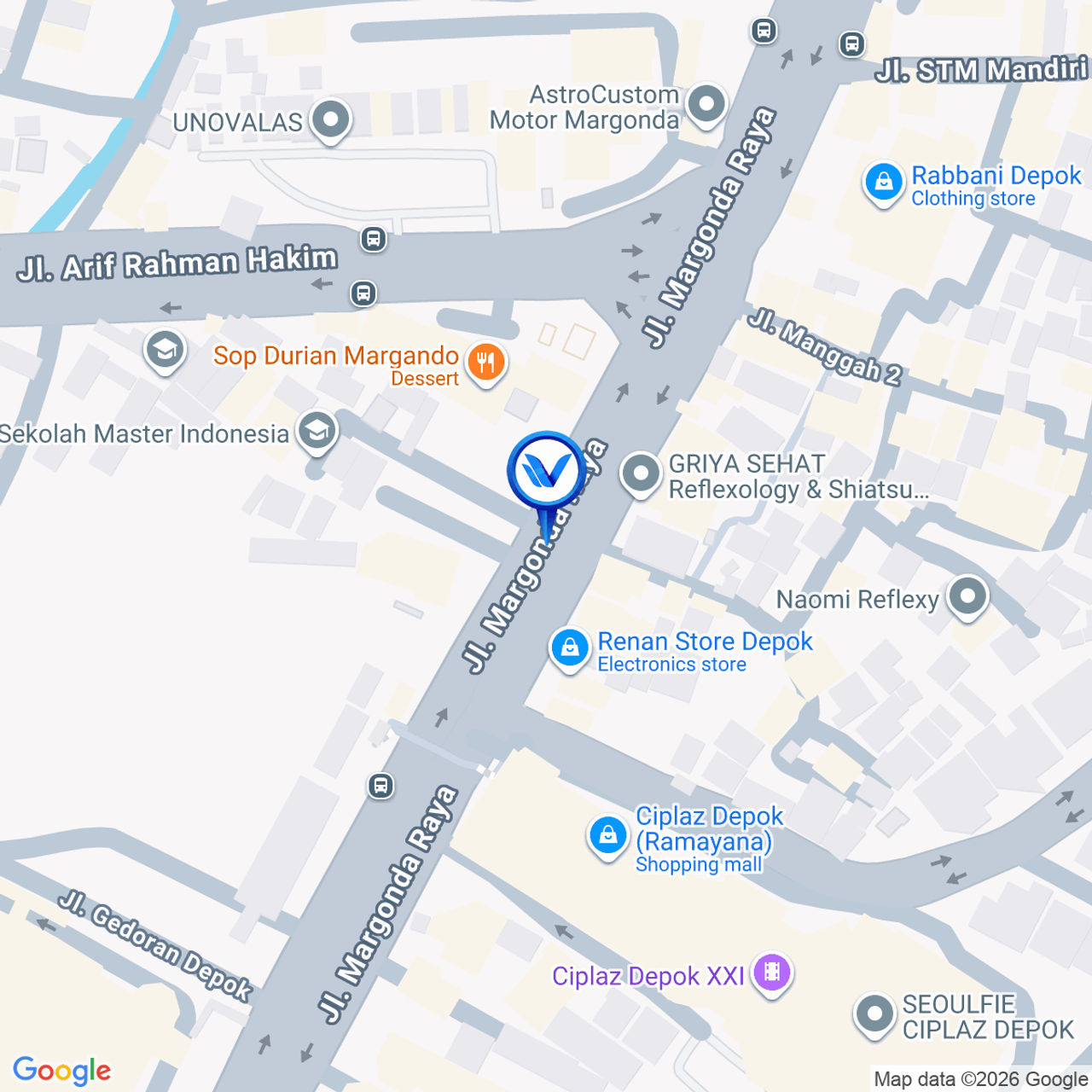 Peta Lokasi JL. Margonda Raya - Mobil88, Depok