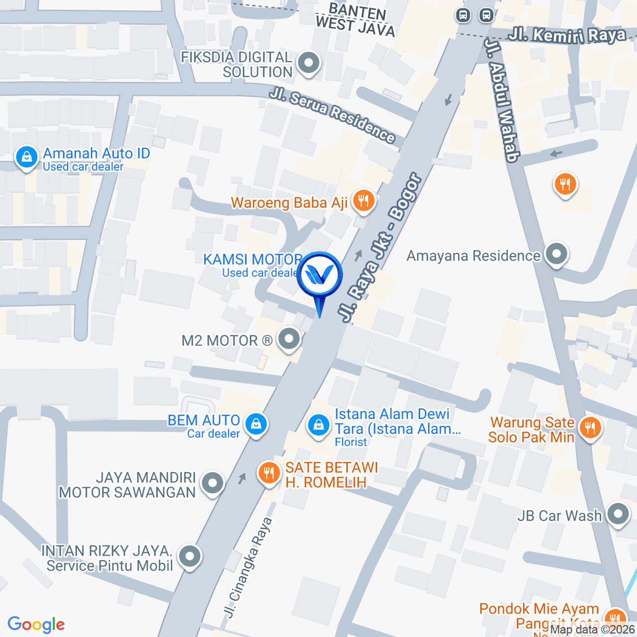 Peta Lokasi JL. Raya Moh. Toha Parung, Depok