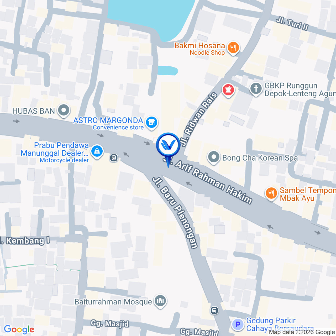 Peta Lokasi JL. Ar. Hakim Fly Over Ar. Hakim, Depok
