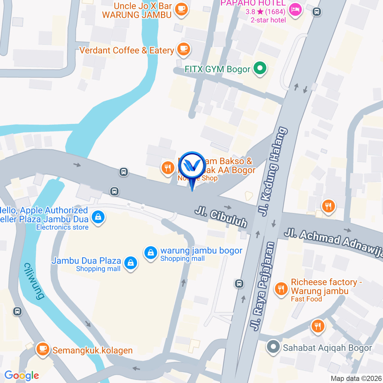 Peta Lokasi JL. KS Tubun (Sebrang Plaza Jambu Dua), Bogor