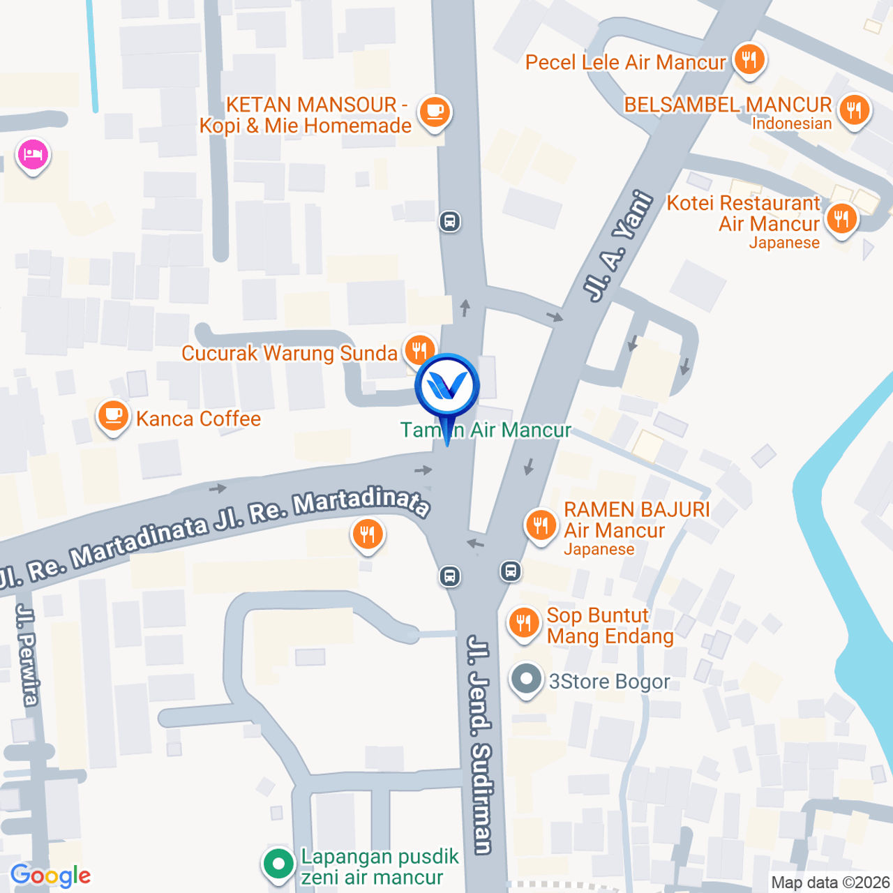 Peta Lokasi JL. Pemuda (Dekat Bunderan Air Mancur), Bogor