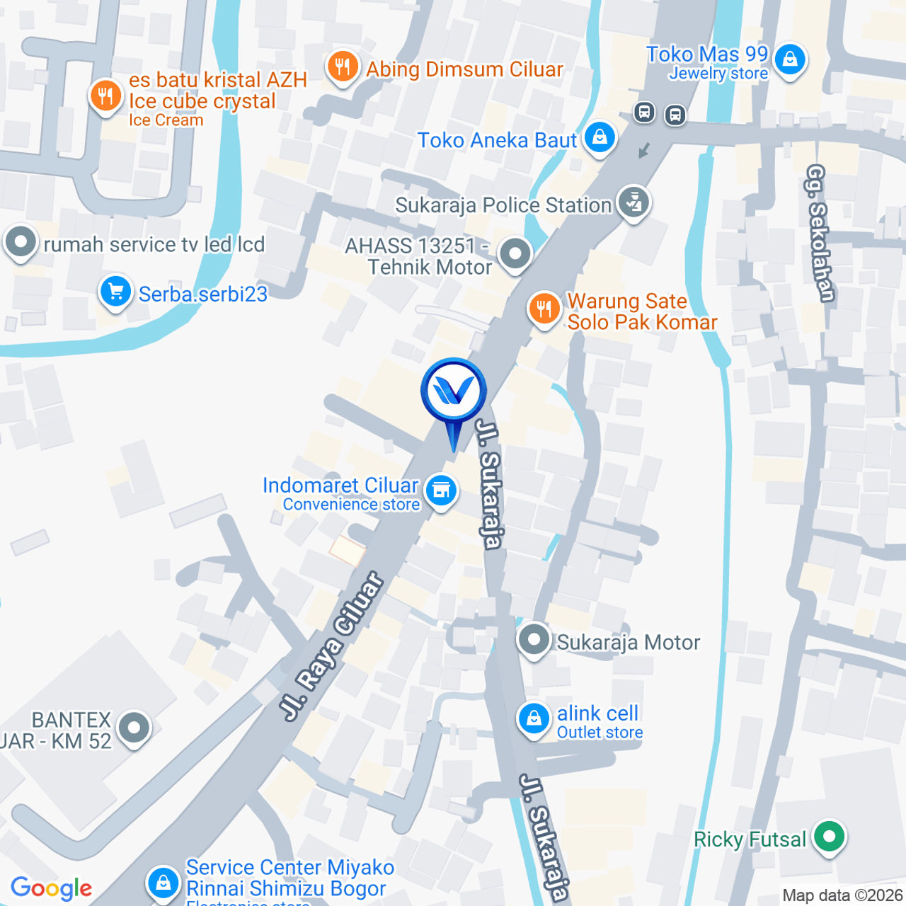 Peta Lokasi JL. Raya Bogor (Pasar Ciluar), Bogor