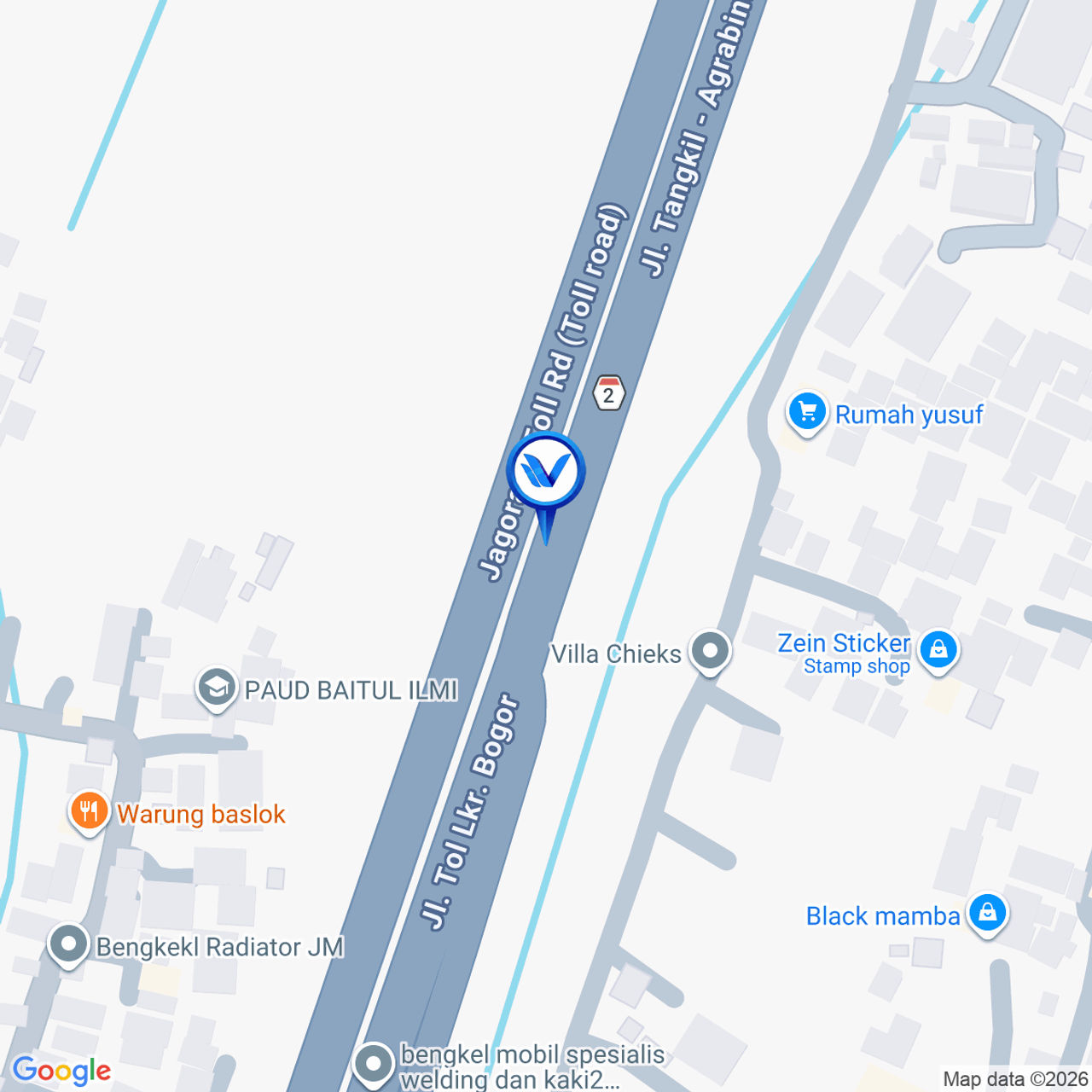 Peta Lokasi JL. Tol Jagorawi KM 36, Bogor