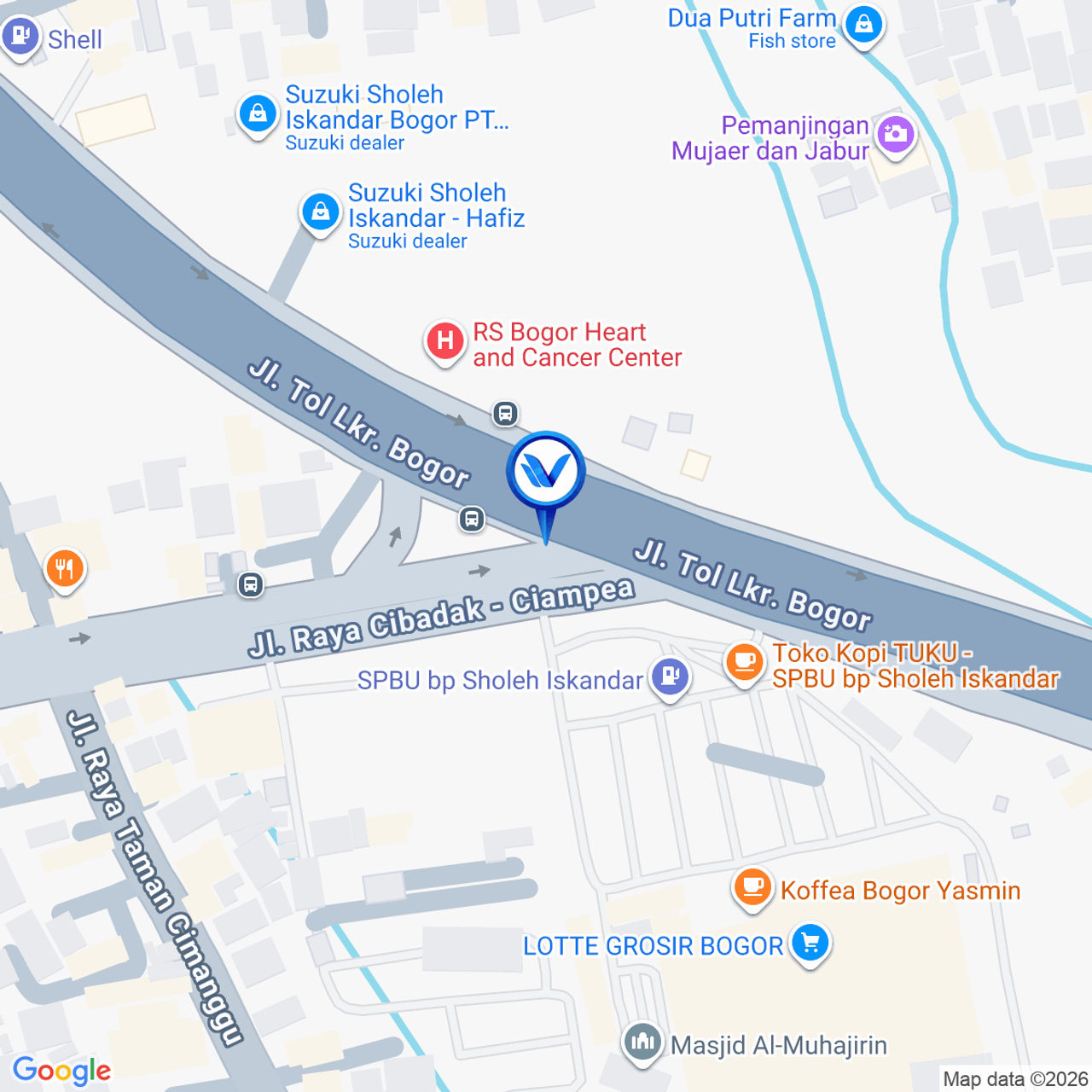 Peta Lokasi JL. Raya Sholeh Iskandar, Bogor