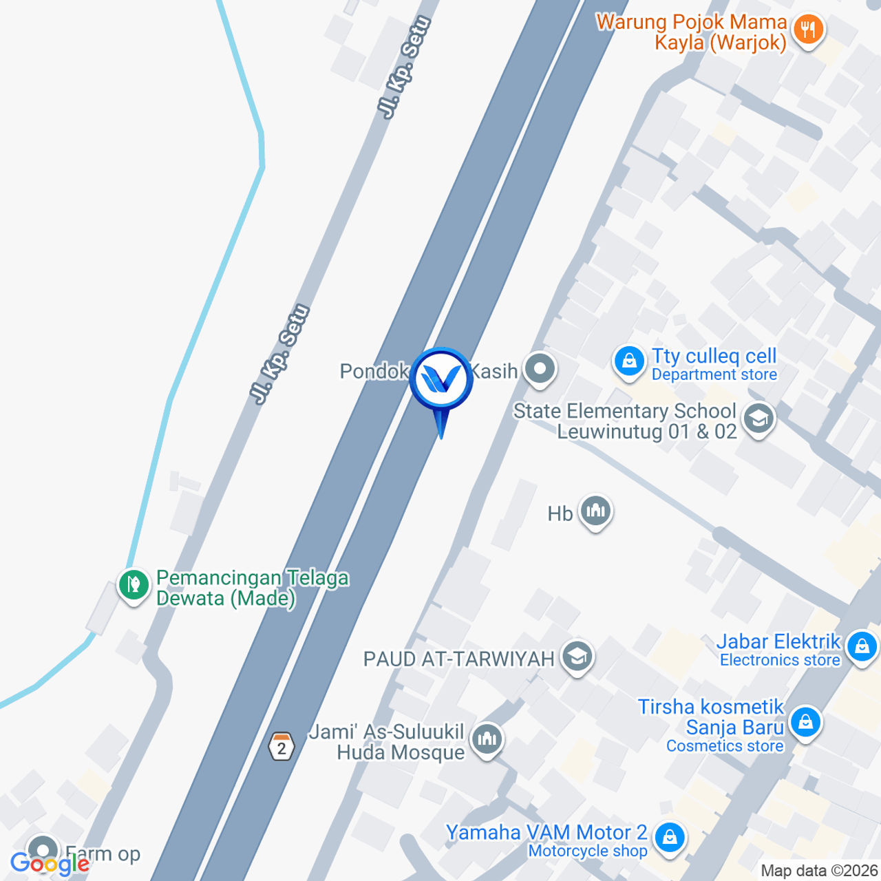 Peta Lokasi TOL Jagorawi KM 30+050A, Bogor