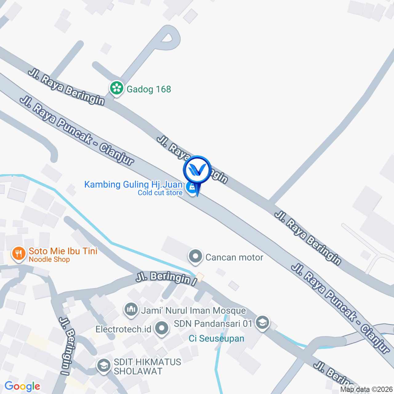 Peta Lokasi JL. Tol Jagorawi KM 47+050 A, Bogor