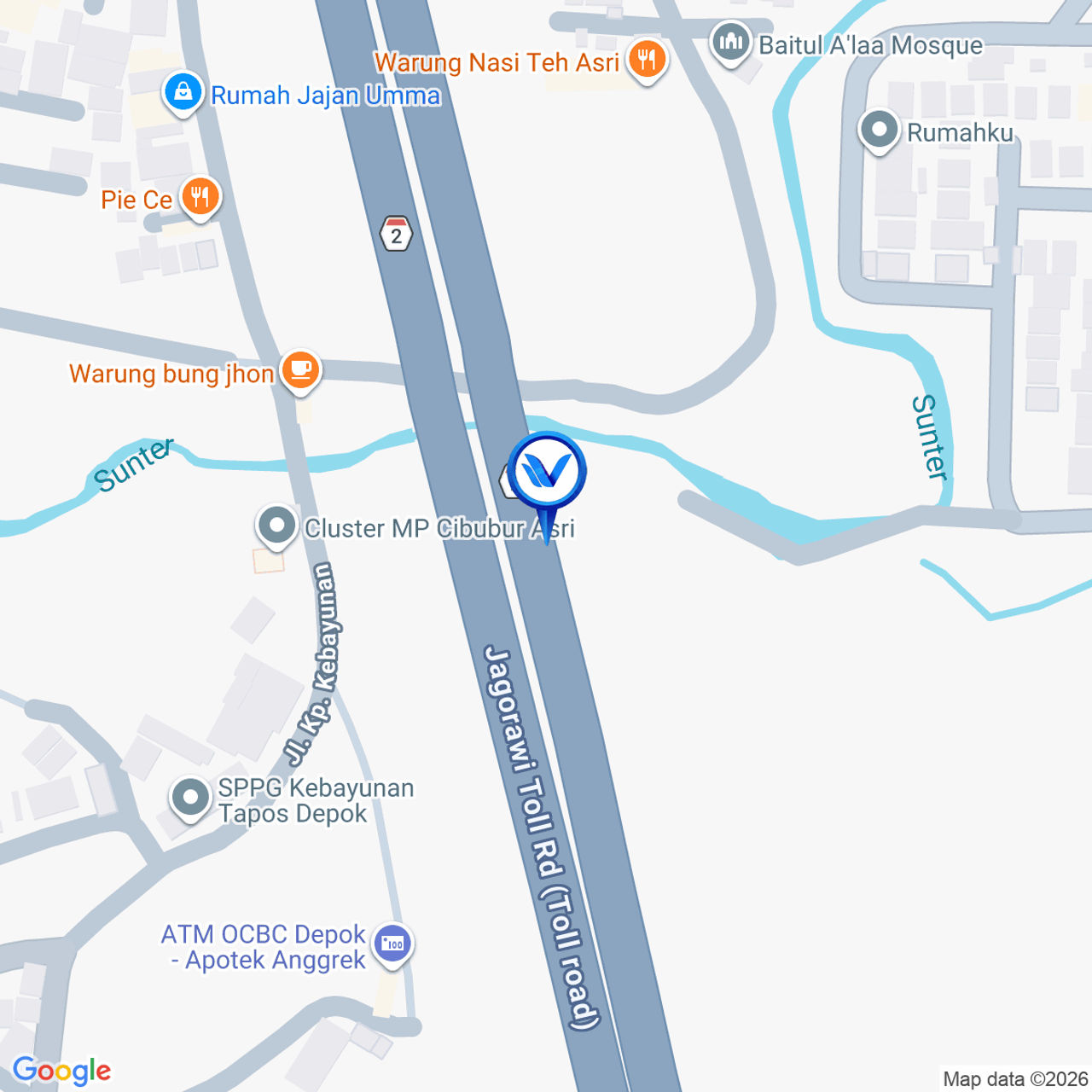 Peta Lokasi JL. Tol Jagorawi KM 17+000 A, Bogor