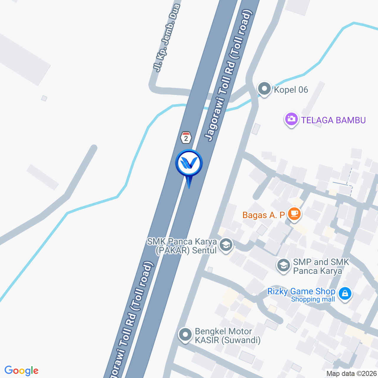 Peta Lokasi JL. Tol Jagorawi KM 28 + 850, Bogor
