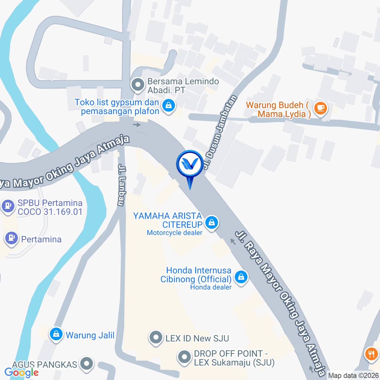 Peta Lokasi JL. Raya Mayor Oking Atmaja - Cibinong, Bogor