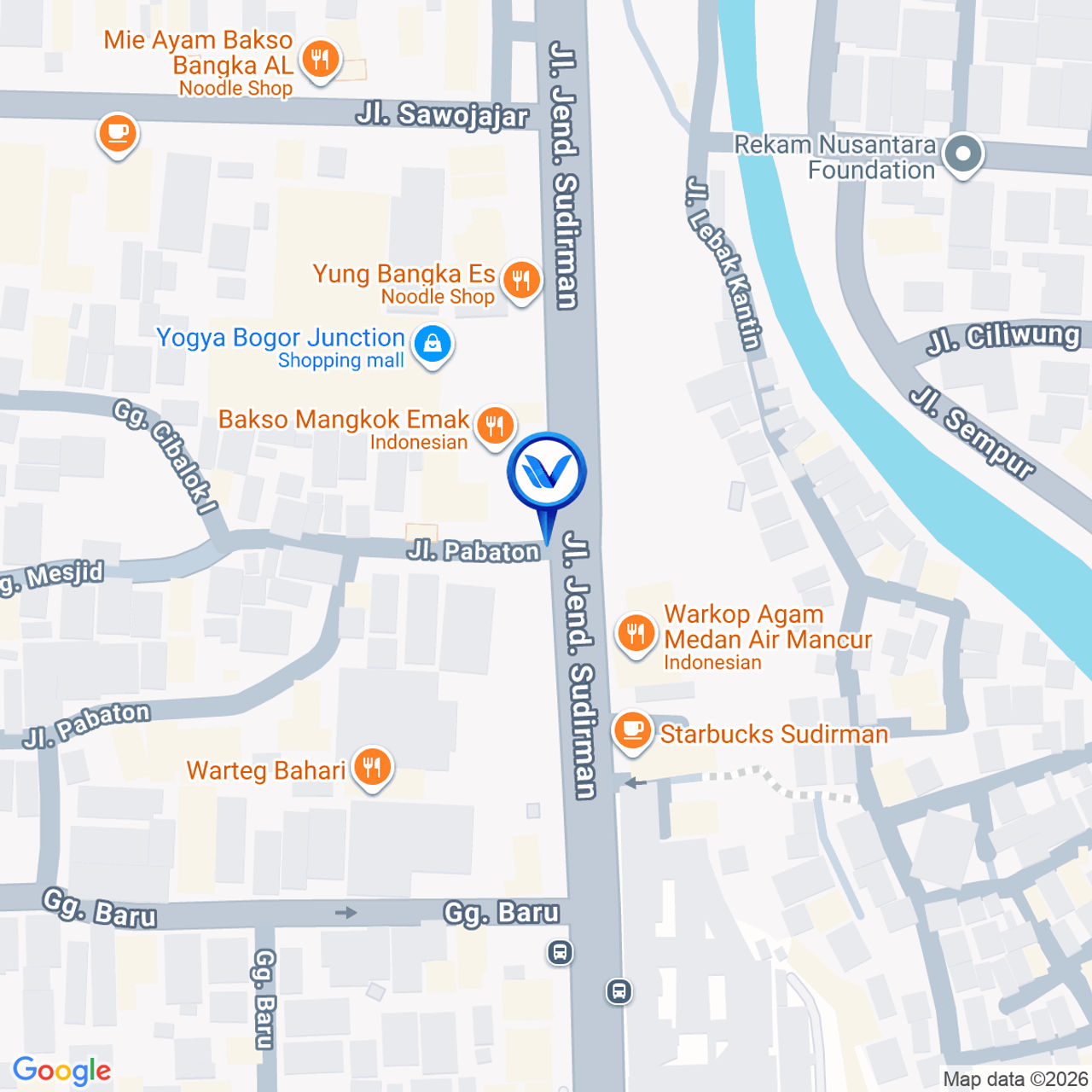 Peta Lokasi JL. Jend. Sudirman (Dekat Bogor Junction), Bogor