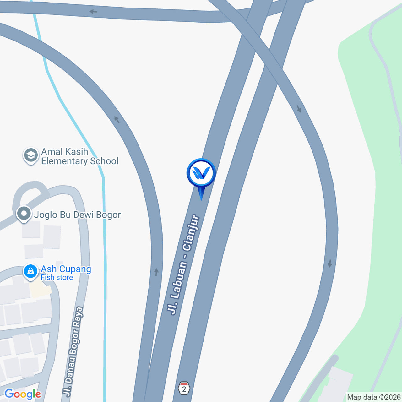 Peta Lokasi TOL Jagorawi Km 40 + 900 B, Bogor