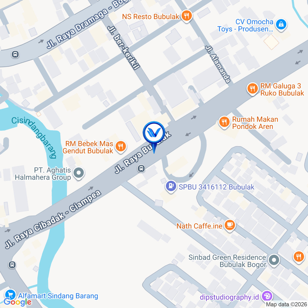 Peta Lokasi JL. Kh. Abdullah Bin Nuh (Dekat SPBU Bubulak), Bogor