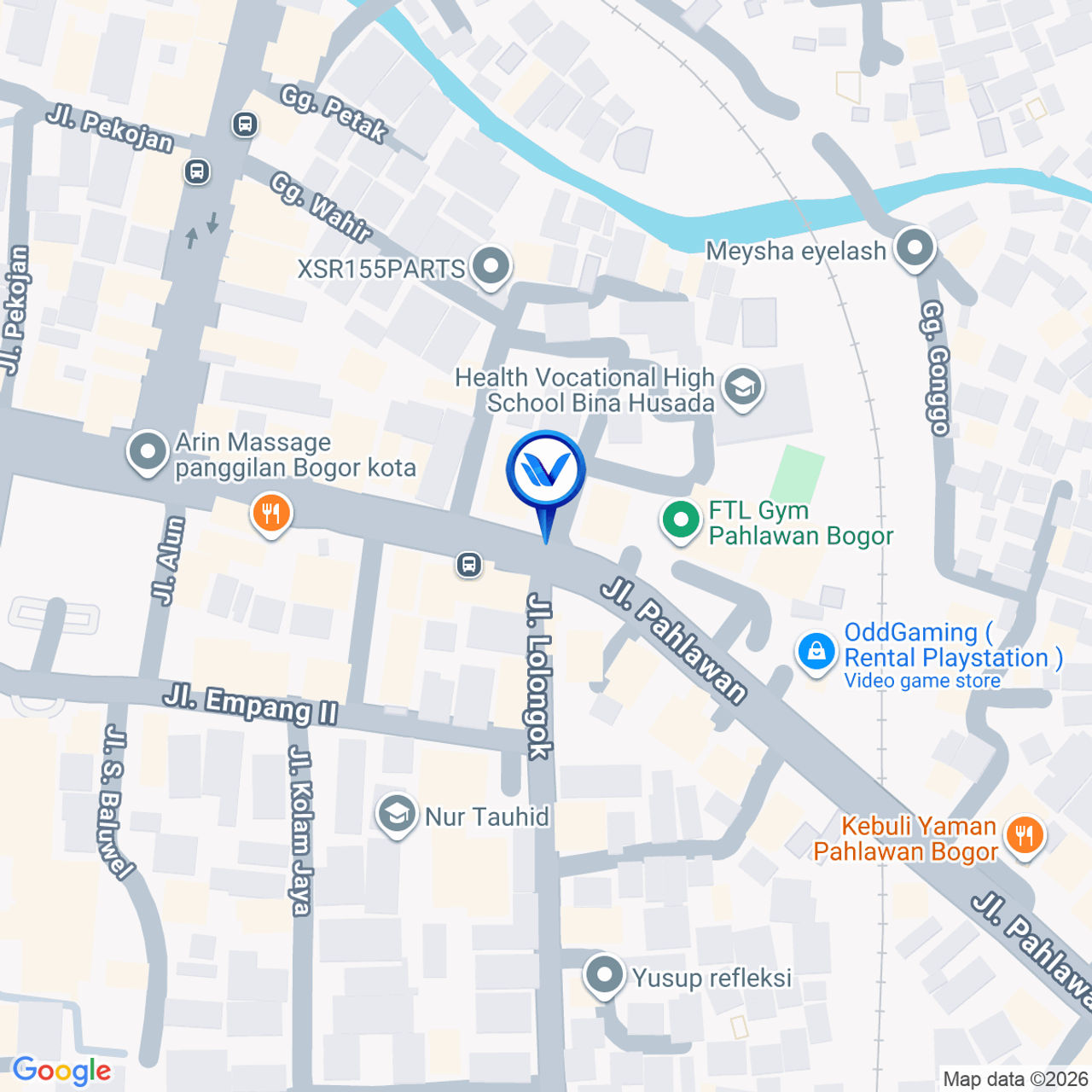 Peta Lokasi JL. Pahlawan (Empang), Bogor