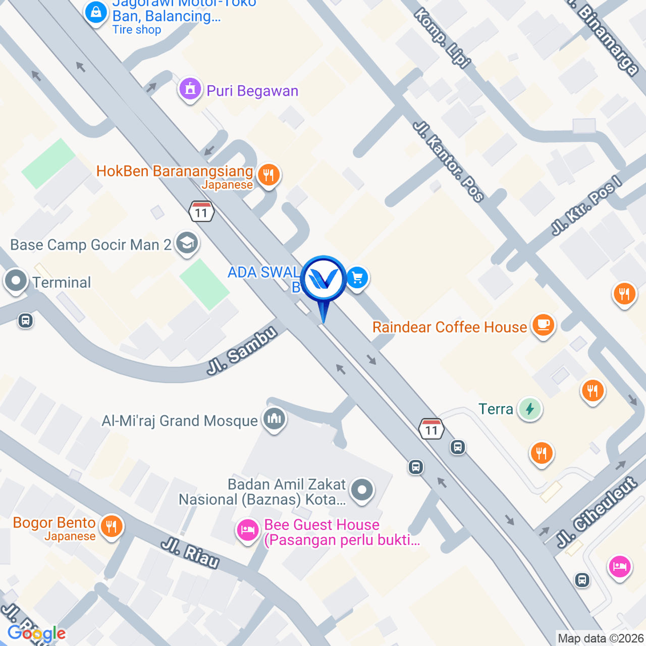 Peta Lokasi JL. Raya Padjajaran (Median JL. Padjajaran ), Bogor