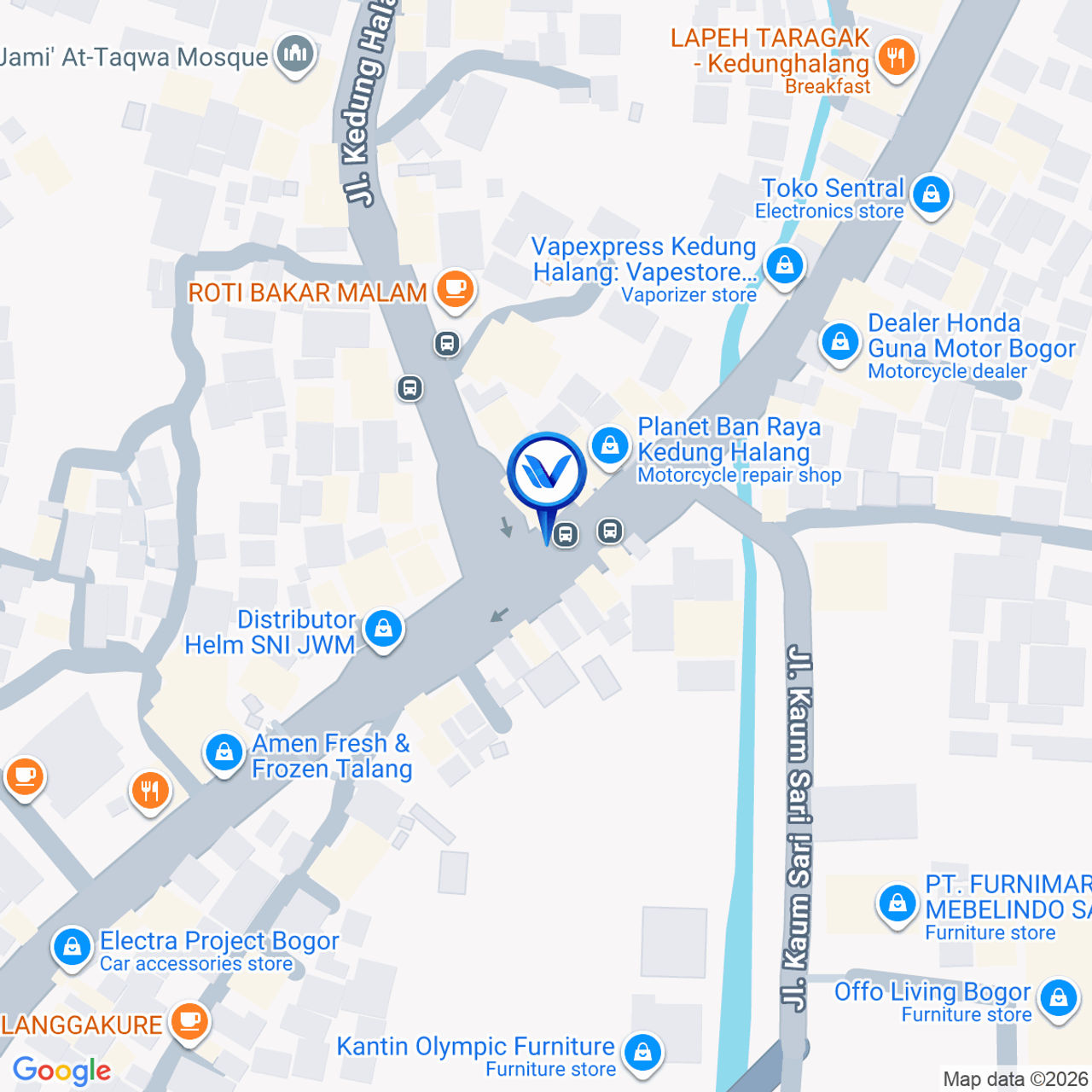 Peta Lokasi JL. Raya Bogor (Pertigaan Kdg. Halang), Bogor