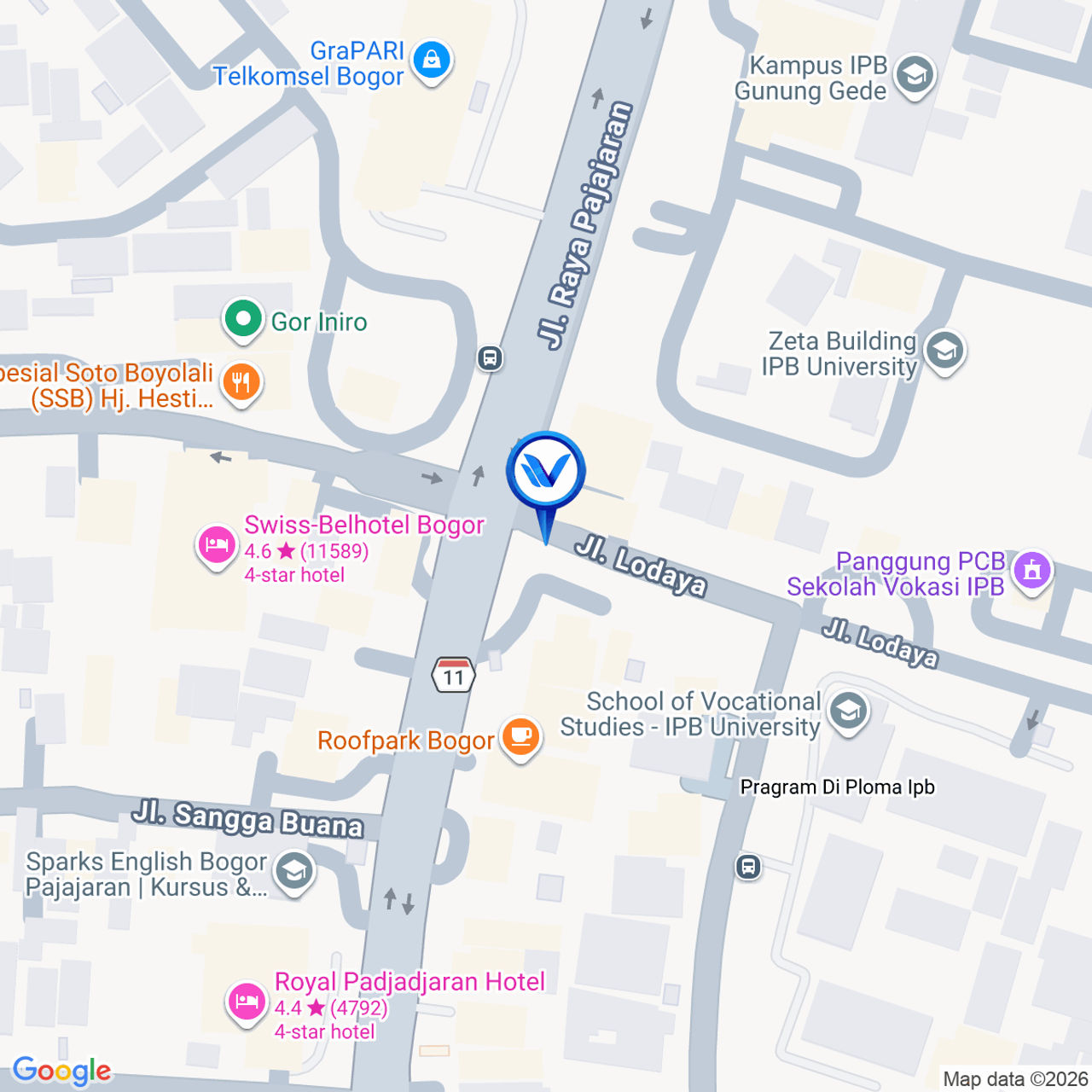 Peta Lokasi JL. Pajajaran (Dekat Hotel Pangrango 3), Bogor