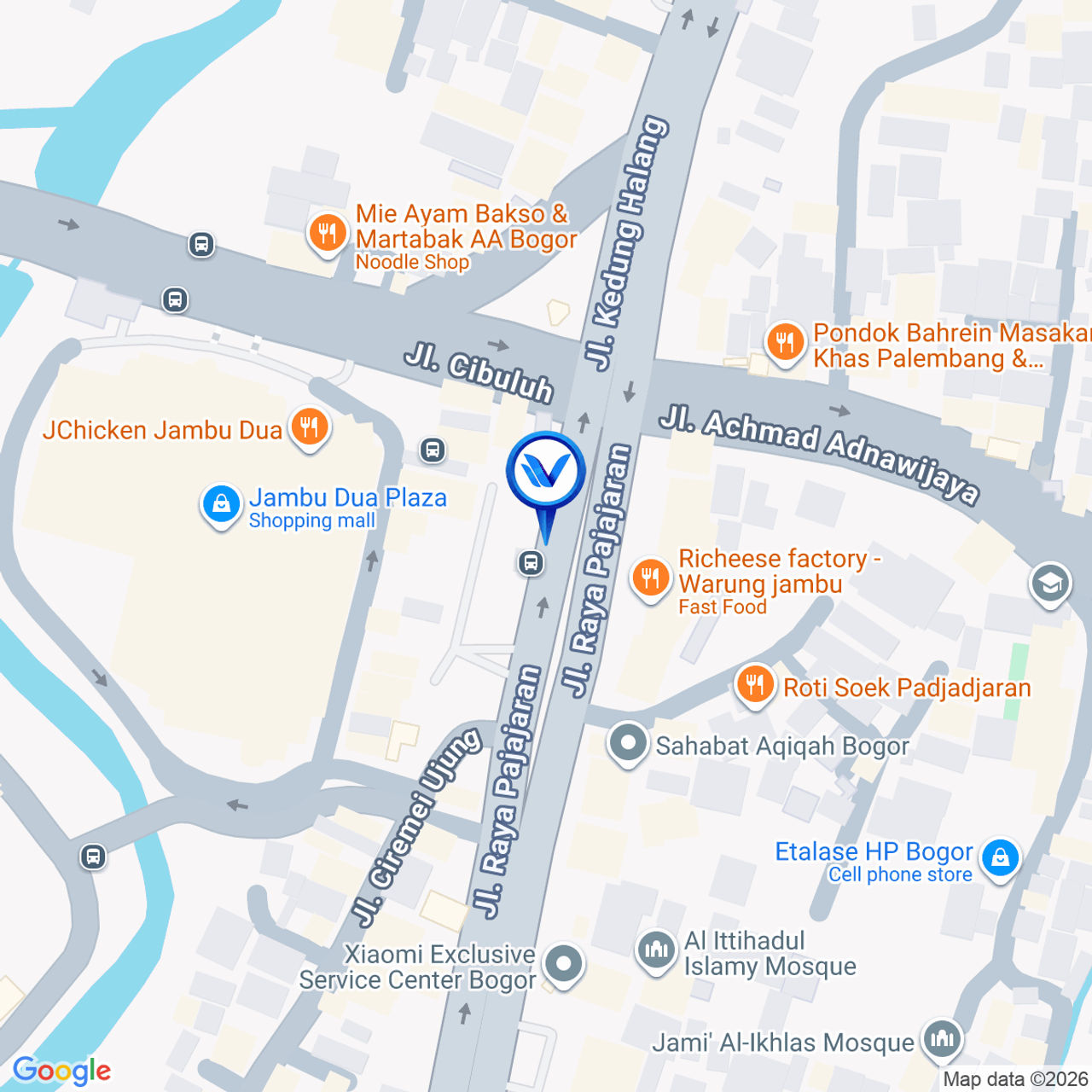 Peta Lokasi JL. Pajajaran (Warung Jambu), Bogor