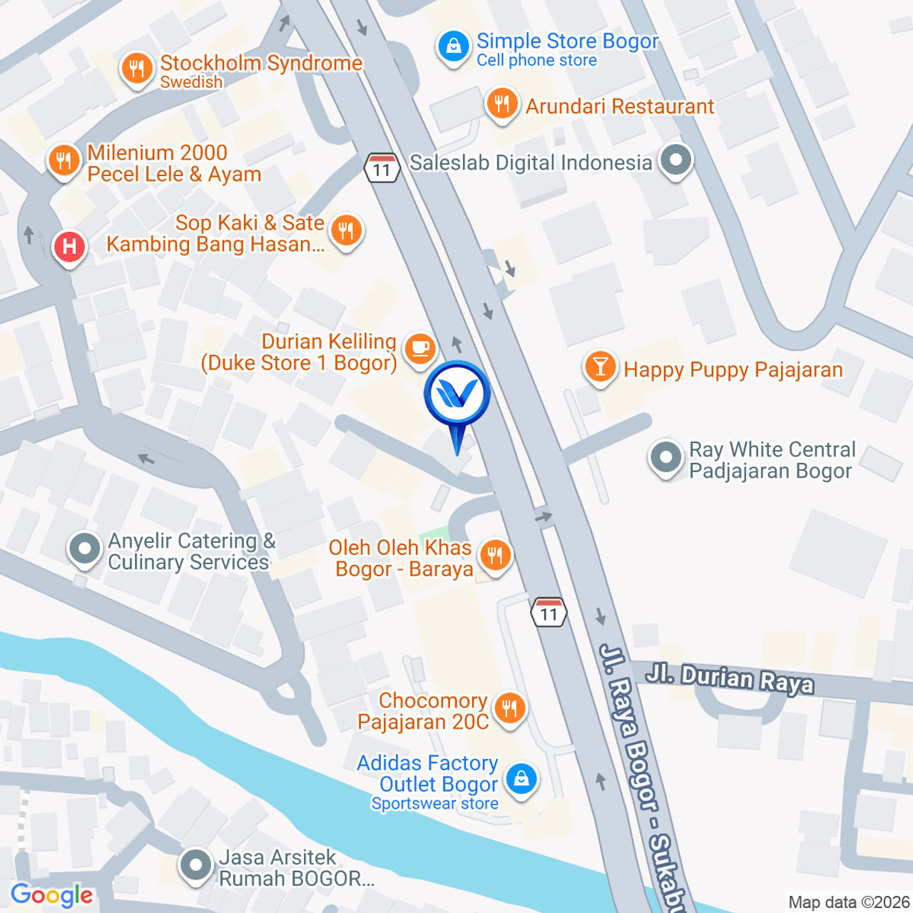 Peta Lokasi JL. RAYA PADJAJARAN (BARANANGSIANG), Bogor