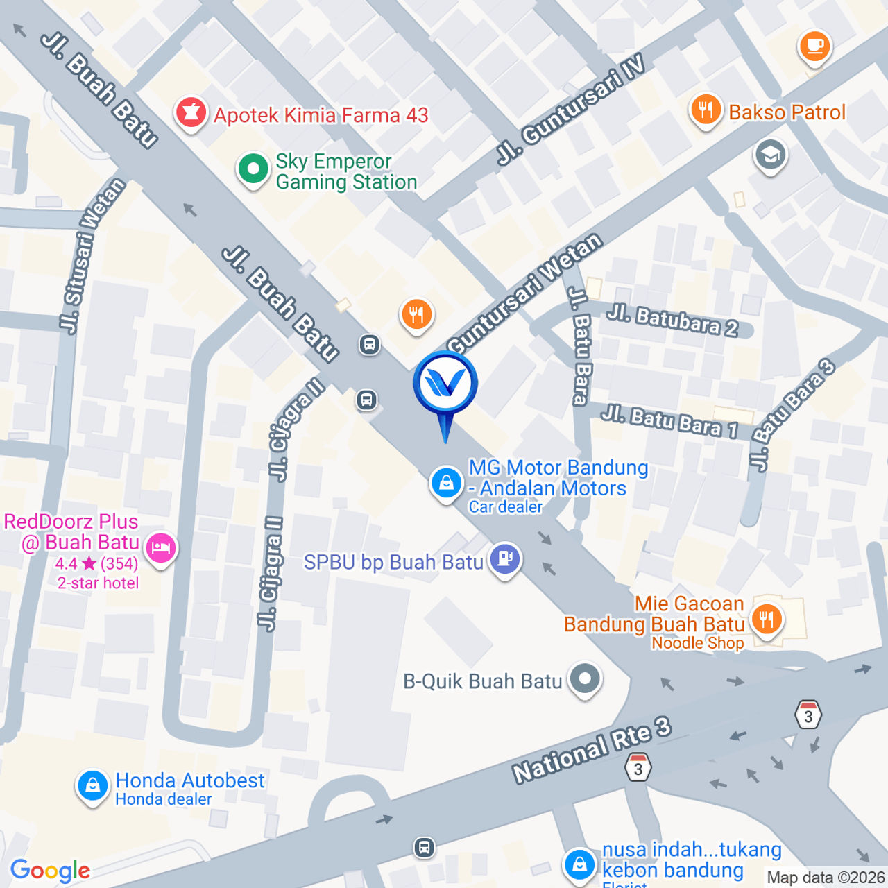 Peta Lokasi JL. Buah Batu (SD Buah Batu), Bandung