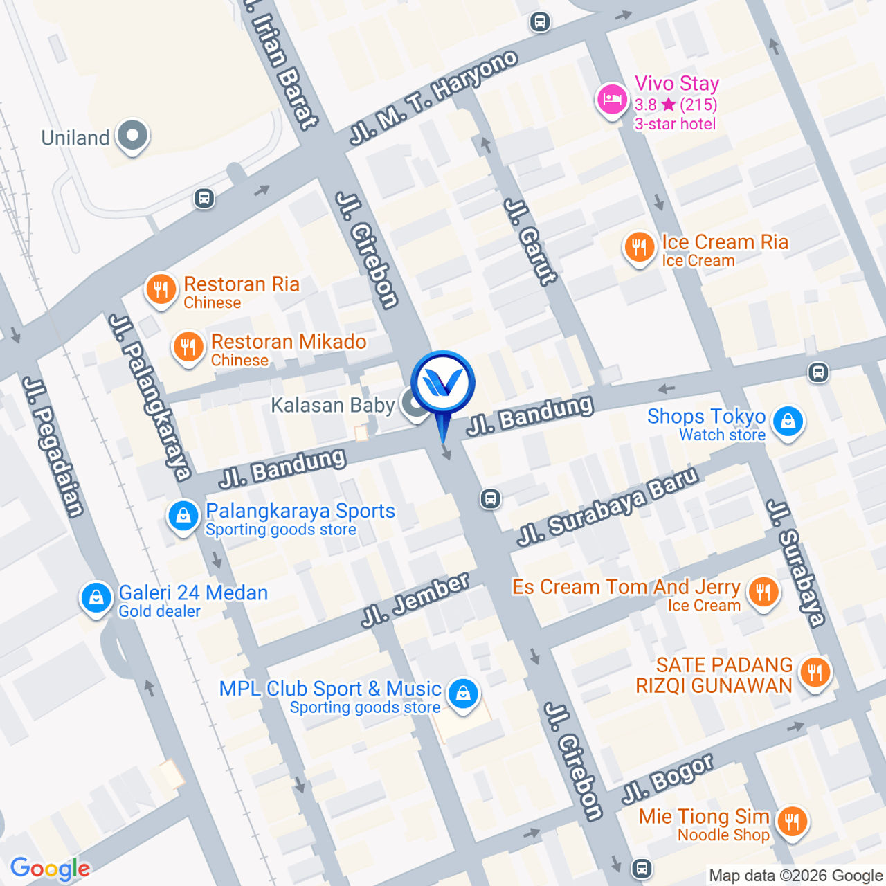 Peta Lokasi Jl. Cirebon, Medan