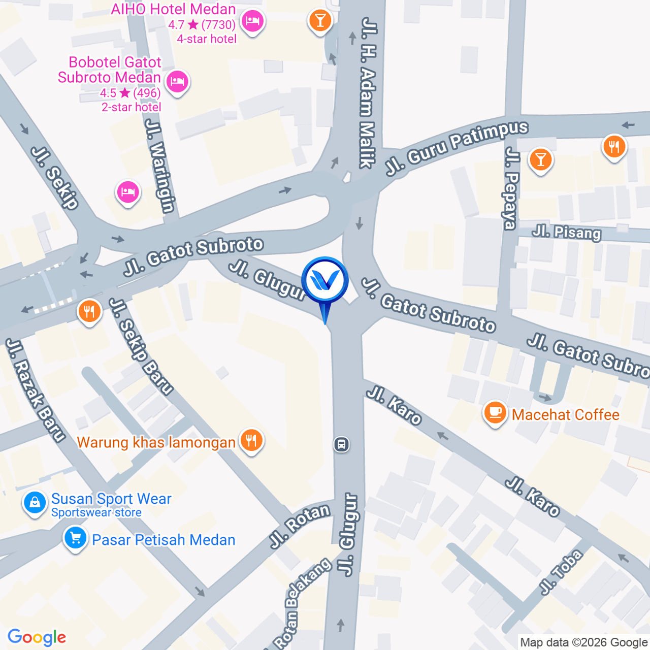 Peta Lokasi JL. Gatot Subroto, Medan (Golden Trade Center), Medan
