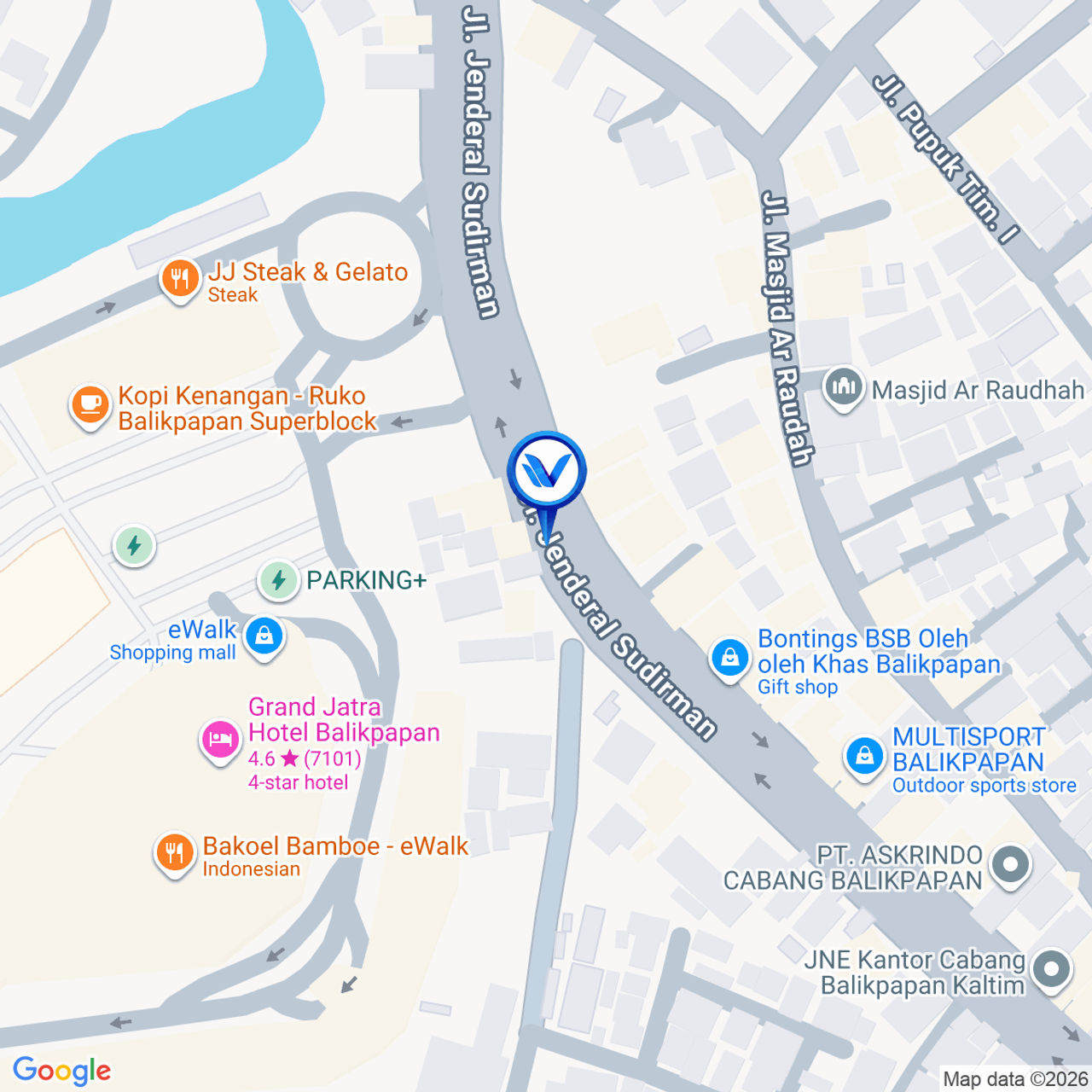 Peta Lokasi JL. Jend. Sudirman (Sebelum Entrance E-Walk), Balikpapan